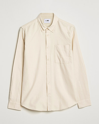 Mies | Flanellipaidat | NN07 | Arne Brushed Flannel Shirt Ecru