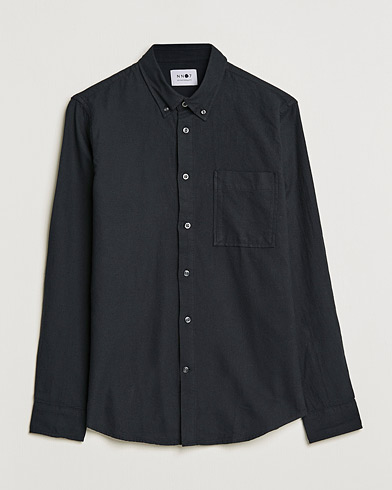 Mies | Flanellipaidat | NN07 | Arne Brushed Flannel Shirt Black