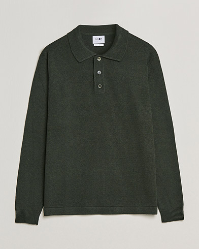 Mies | Puserot | NN07 | Vito Knitted Polo Dark Green