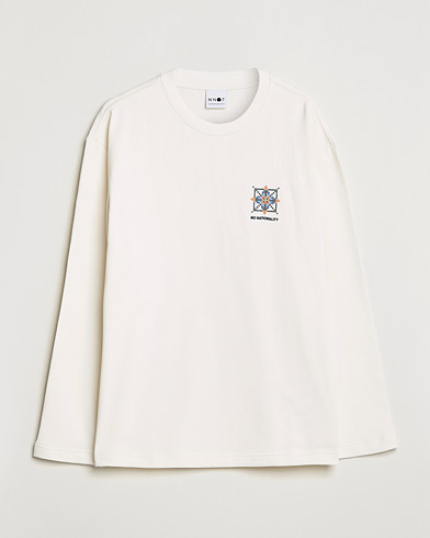 Mies | Pitkähihaiset t-paidat | NN07 | Alan Heavy Logo Long Sleeve T-Shirt Off White