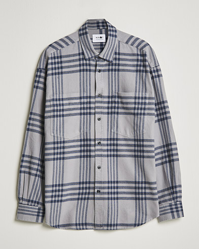 Mies |  | NN07 | Deon Checked Shirt Grey/Blue