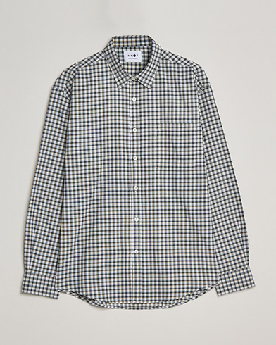 Mies |  | NN07 | Deon Cotton Checked Shirt Black/White