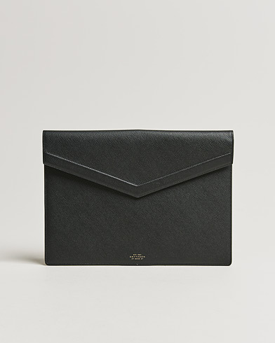 Mies |  | Smythson | Panama Leather Large Envelope Portfolio Black