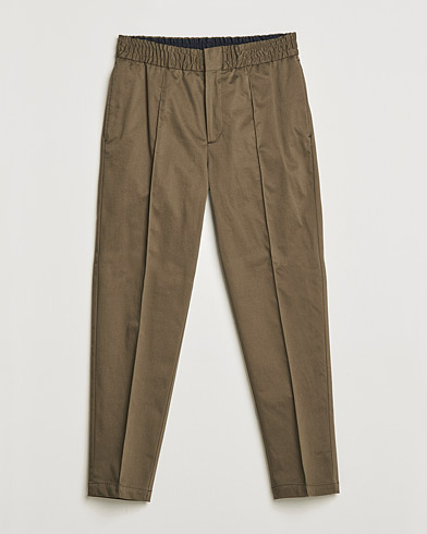 Mies | Housut | Tiger of Sweden | Sosa Brushed Satin Trouser Olive Extreme