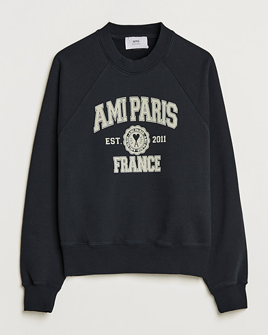 Mies | Collegepuserot | AMI | Paris College Sweatshirt Black