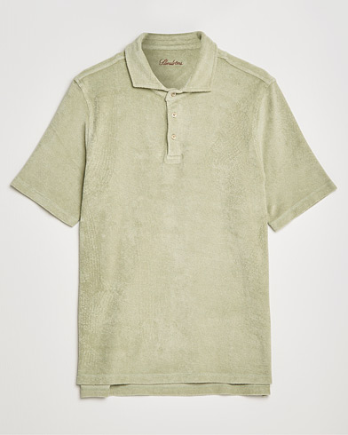 Mies | Pikeet | Stenströms | Towelling Cotton Poloshirt Olive