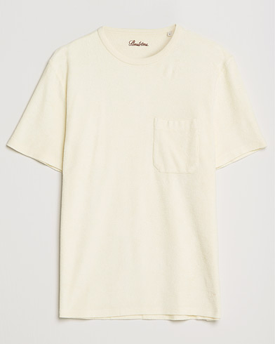 Mies |  | Stenströms | Towelling Cotton T-Shirt Cream