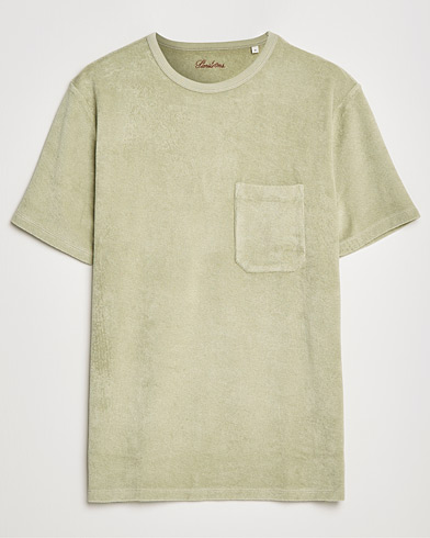 Mies | T-paidat | Stenströms | Towelling Cotton T-Shirt Olive