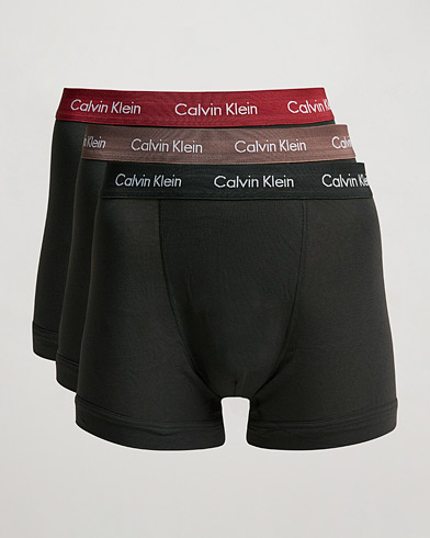 Mies | Alusvaatteet | Calvin Klein | Cotton Stretch 3-Pack Trunk Camel/Black/Red