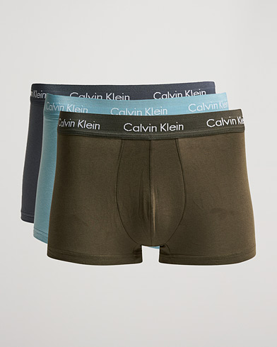 Mies |  | Calvin Klein | Cotton Stretch 3-Pack Low Rise Trunk Grey/Light Grey/Olive