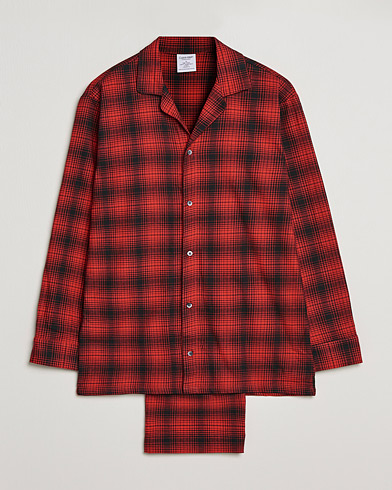 Mies | Yöpuvut | Calvin Klein | Cotton Checked Pyajama Set Red/Black