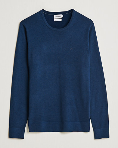 Mies | Calvin Klein | Calvin Klein | Superior Wool Crew Neck Sweater Navy