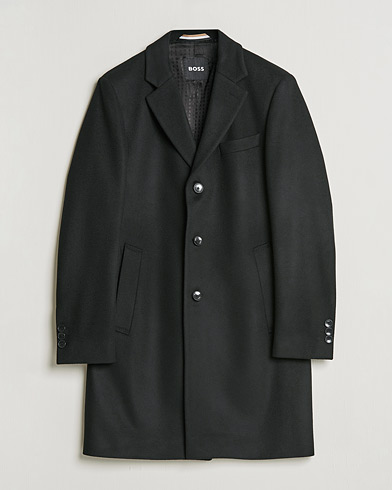 Mies | Kevättakit | BOSS | Hyde Wool/Cashmere Coat Black