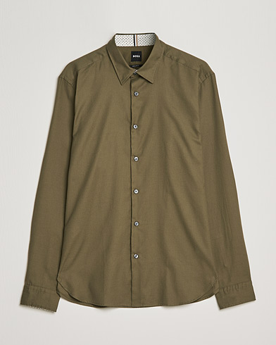 Mies |  | BOSS | Liam Flannel Shirt Open Green