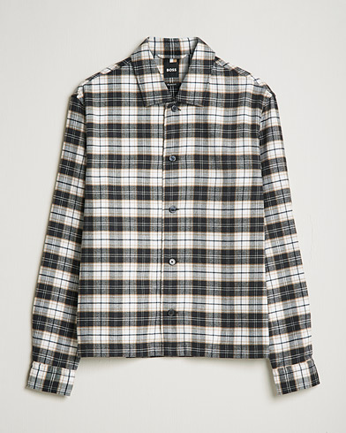 Mies | Kauluspaidat | BOSS | Nolan Check Flannel Shirt Black