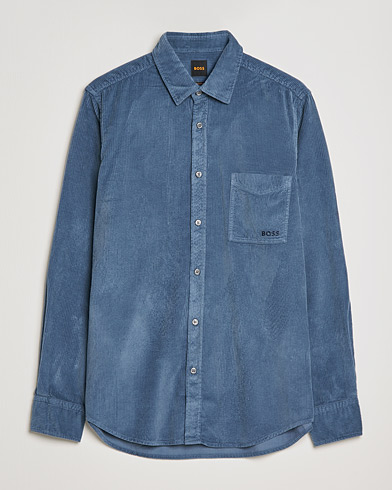 Mies | BOSS Casual | BOSS Casual | Relegant Corduroy Shirt Bright Blue