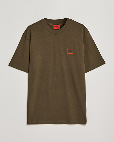 Mies | HUGO | HUGO | Dosmos Logo Crew Neck T-Shirt Dark Green