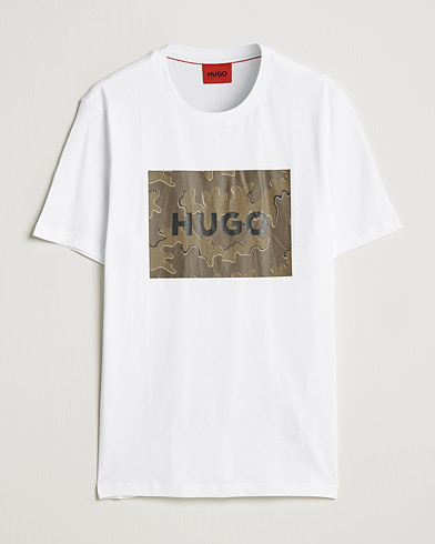 Mies | HUGO | HUGO | Dulive Logo Crew Neck T-Shirt White