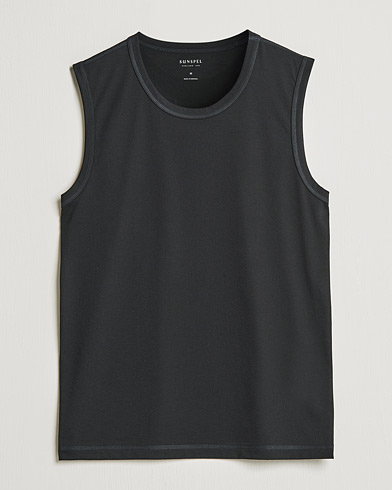 Mies | Hihattomat paidat | Sunspel | Active Vest Black