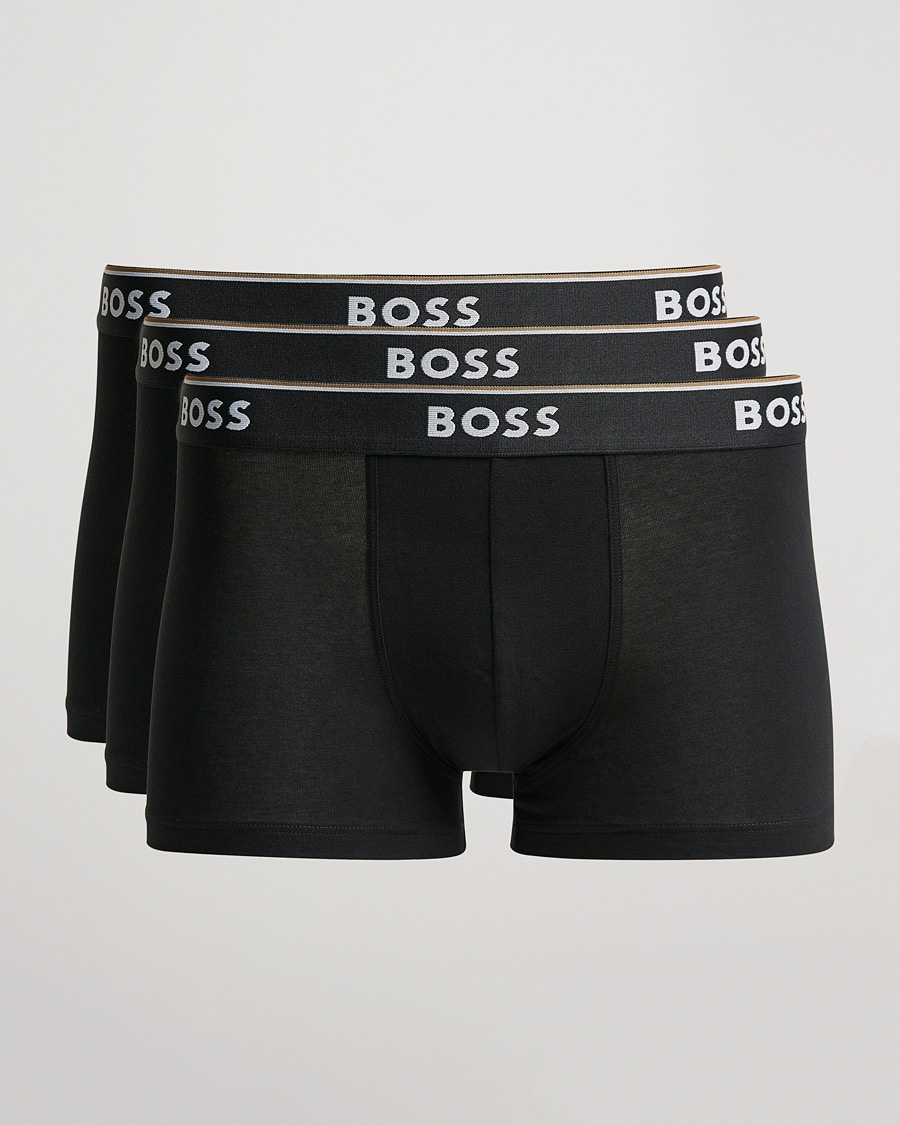 BOSS BLACK 3-Pack Trunk Boxer Shorts Black – Musta