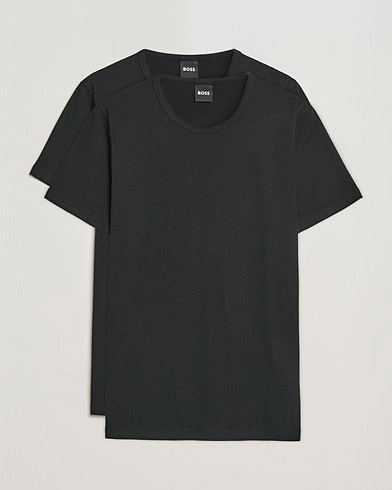 Mies | Lyhythihaiset t-paidat | BOSS BLACK | 2-Pack Crew Neck Slim Fit T-Shirt Black