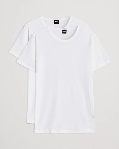 Mies | Lyhythihaiset t-paidat | BOSS BLACK | 2-Pack Crew Neck Slim Fit T-Shirt White