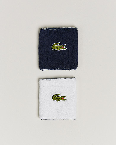 Mies |  | Lacoste Sport | 2-Pack Logo Wristband White/Navy