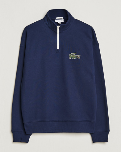 Mies | Puserot | Lacoste | Half Zip Organic Cotton Sweatshirt Navy Blue