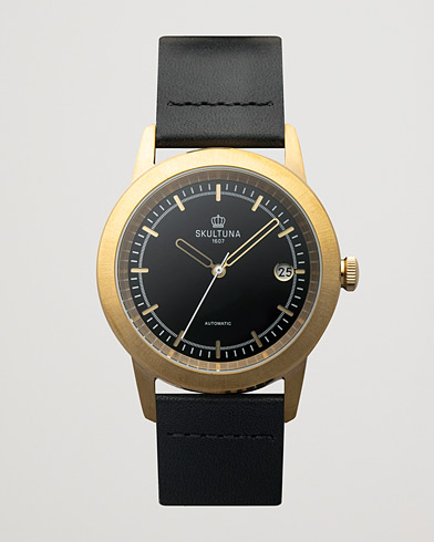 Mies | Fine watches | Skultuna | 37mm Automatic Brass Black Dail