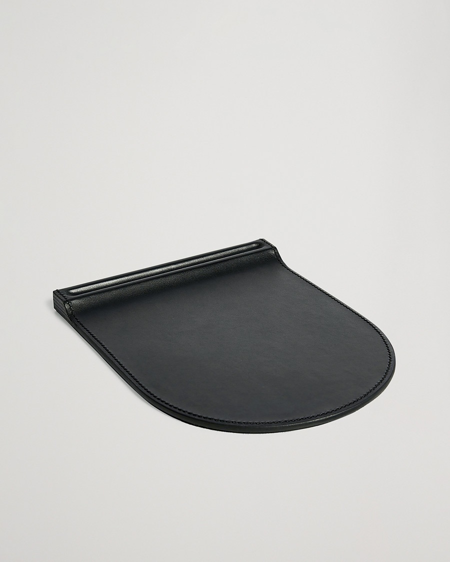 Ralph Lauren Home Brennan Leather Mouse Pad Black – Musta