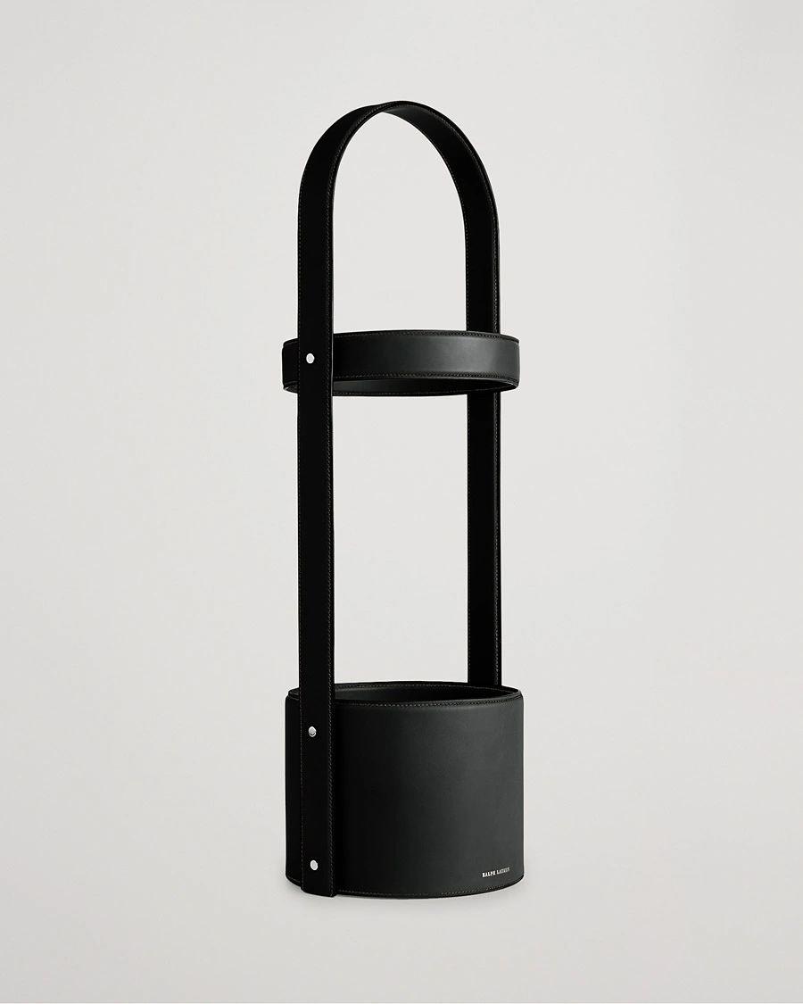 Ralph Lauren Home Brennan Leather Umbrella Stand Black – Musta