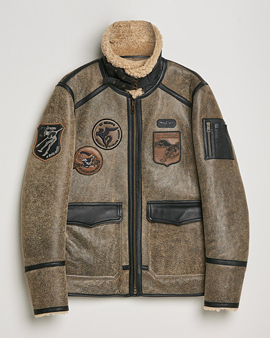 Mies | Aeronautica Militare | Aeronautica Militare | Aviator Patch Jacket Tabaco