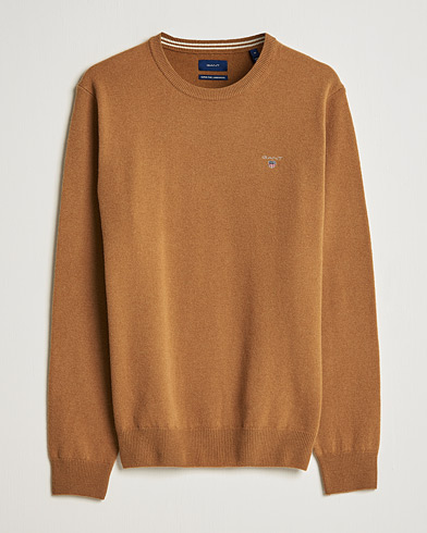 Mies |  | GANT | Lambswool Crew Neck Pullover Warm Earth