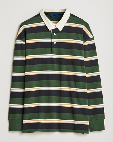 Mies | Preppy Authentic | GANT | Archive Striped Heavy Rugger Storm Green