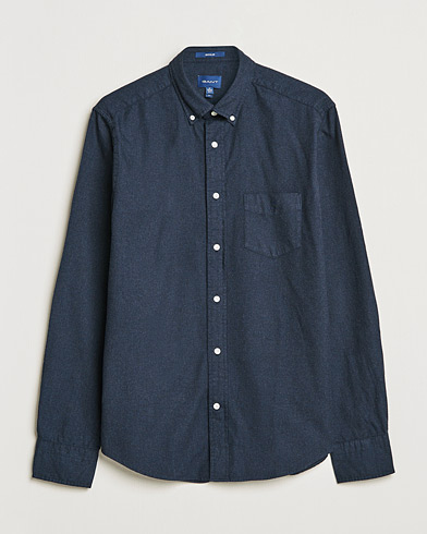 Mies | Kauluspaidat | GANT | Regular Fit Flannel Shirt Evening Blue