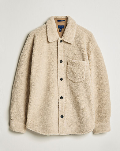 Mies | Preppy Authentic | GANT | Sherpa Fleece Overshirt Putty