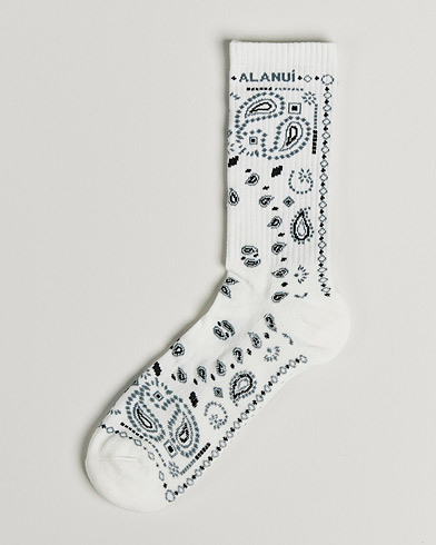 Mies | Luxury Brands | Alanui | Bandana Printed Socks White