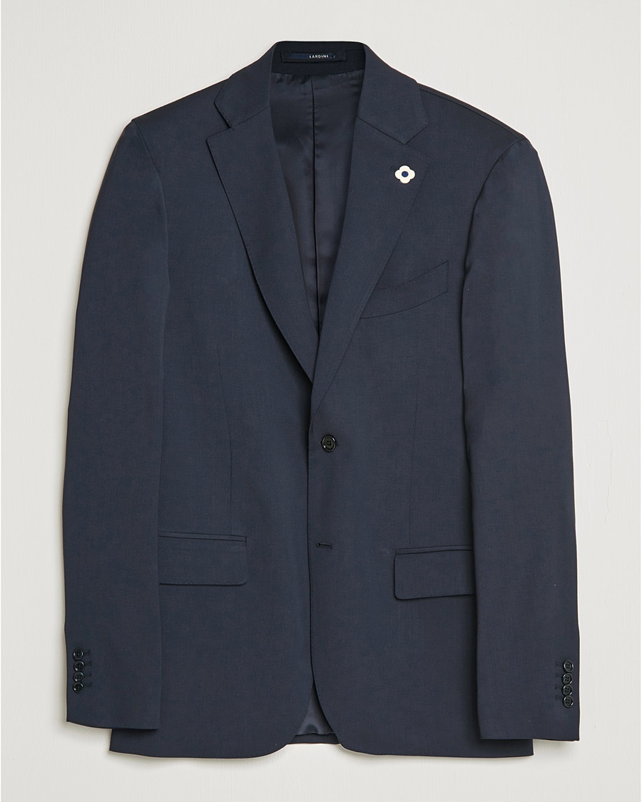 Lardini Two Button Wool Blazer Navy – Sininen