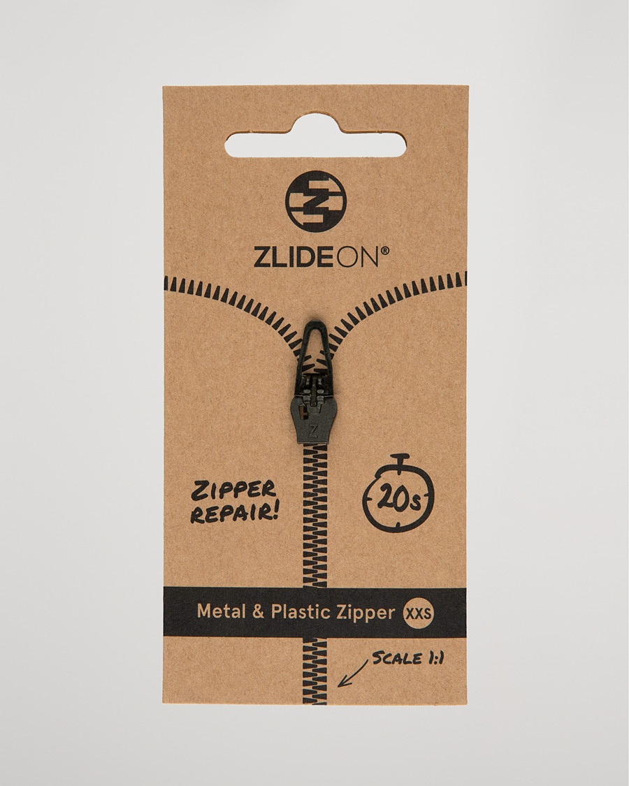 ZlideOn Normal Plastic & Metal Zipper Black XXS – Musta