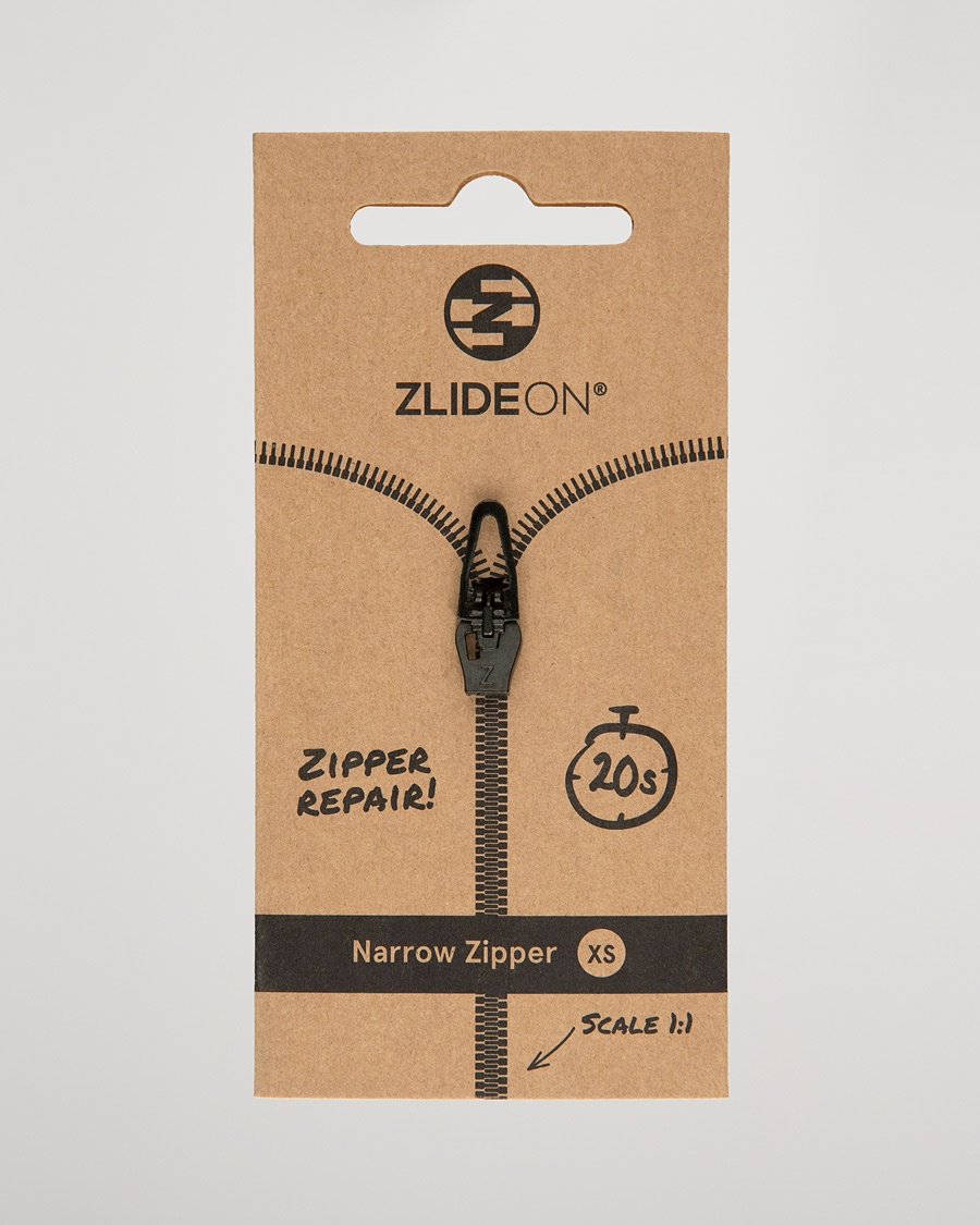 ZlideOn Narrow Zipper Black XS – Musta