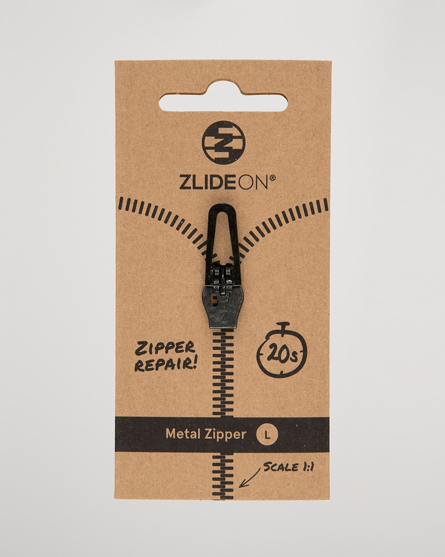 ZlideOn Normal Metal Zipper Black L – Musta