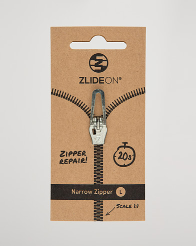 Mies | ZlideOn | ZlideOn | Narrow Zipper Silver L