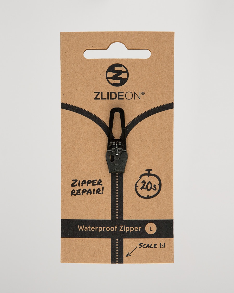 ZlideOn Waterproof Zipper Black L – Musta