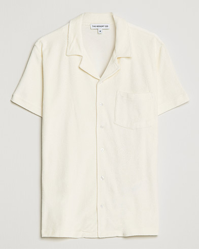 Mies | Lyhythihaiset kauluspaidat | The Resort Co | Short Sleeve Terry Resort Shirt White
