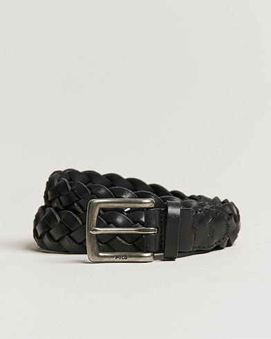 Mies | Preppy Authentic | Polo Ralph Lauren | Braided Leather Belt Black