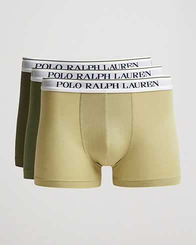 Mies | Alusvaatteet | Polo Ralph Lauren | 3-Pack Trunk Light Olive/Olive/Green