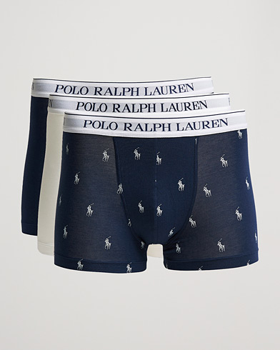 Mies | Alusvaatteet | Polo Ralph Lauren | 3-Pack Trunk Navy/White/Navy