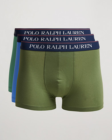 Mies | Alusvaatteet | Polo Ralph Lauren | 3-Pack Trunk Cargo Green/Blue/Green