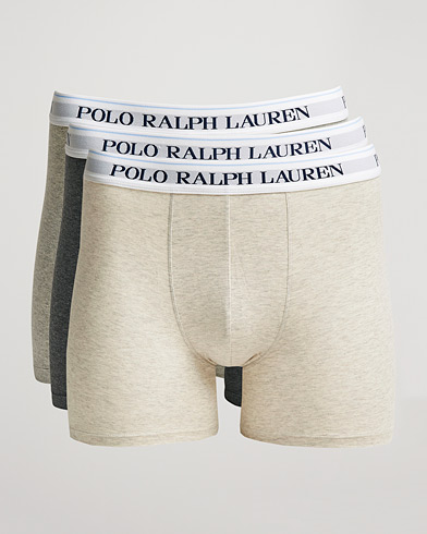 Mies | Alusvaatteet | Polo Ralph Lauren | 3-Pack Boxer Brief Heather/Grey/Charcoal