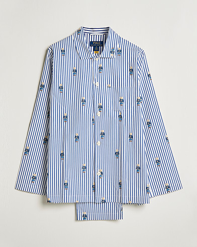 Mies | Yöpuvut ja kylpytakit | Polo Ralph Lauren | Bear Striped Pyjama Set Blue/White 